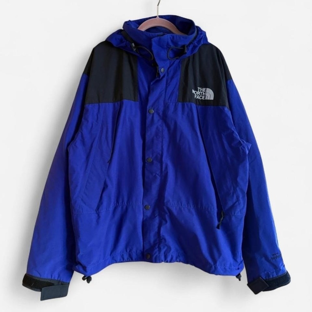 North Face 90s Vintage Jacket Coat Gore-Tex Activent Blue Black Men's L